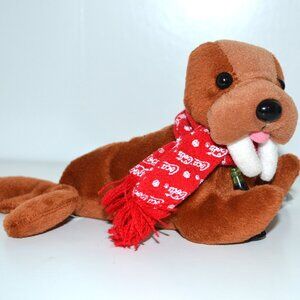 Coca Cola Walrus Collectible Plush Vintage Coca Cola plastic bottle logo scarf